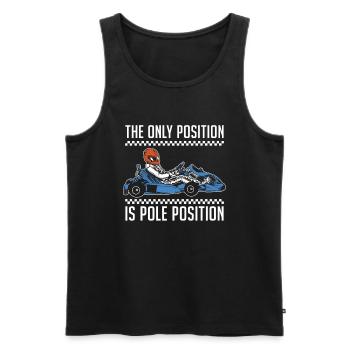 Go Kart Karting Karting Driver Pole - Men's Premium Organic Tank Top - black - Front - Michal (187cm)