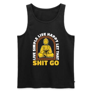 Buddha Buddhist Lustig - Männer Premium Bio Tank Top - Schwarz - Vorne - AI Model Male 178 light (178cm)