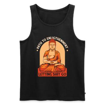 Buddha Buddhist Lustig - Männer Premium Bio Tank Top - Schwarz - Vorne - AI Model Male 178 light (178cm)
