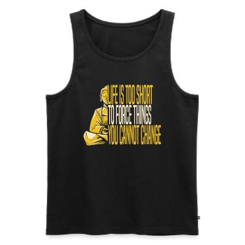 Buddha Buddhist Buddha Lass Den Scheiß Los - Männer Premium Bio Tank Top - Schwarz - Vorne - AI Model Male 178 light (178cm)