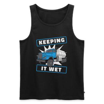 Truck Driver Trucker Truck Driver Funny - Men's Premium Organic Tank Top - black - Front - Michal (187cm)