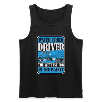 Truck Driver Trucker Truck Driver Funny - Men's Premium Organic Tank Top - black - Front - Michal (187cm)