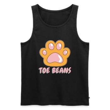 Furry Fandom Fursuits Cute Toe Beans - Débardeur bio Premium Homme - noir - Devant - AI Model Male 178 light (178cm)
