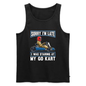 Go Kart Kartfahren Kartfahrer Witzig - Männer Premium Bio Tank Top - Schwarz - Vorne - AI Model Male 178 light (178cm)