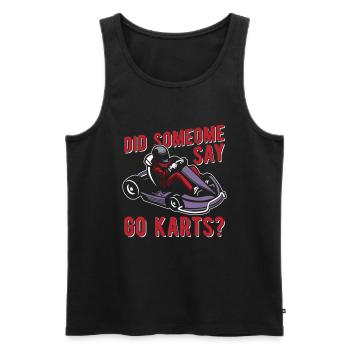 Go Kart Kartfahren Kartfahrer Witzig - Männer Premium Bio Tank Top - Schwarz - Vorne - AI Model Male 178 light (178cm)