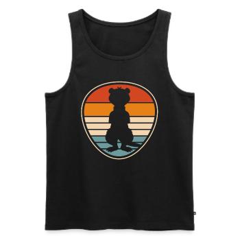 Frettchen Iltis - Männer Premium Bio Tank Top - Schwarz - Vorne - Michal (187cm)