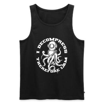 Diving Divers Funny Commercial Diving - Men's Premium Organic Tank Top - black - Front - AI Model Male 178 light (178cm)