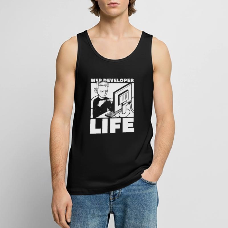 Web Entwickler Webdeveloper Leben Männer Premium Bio Tank Top