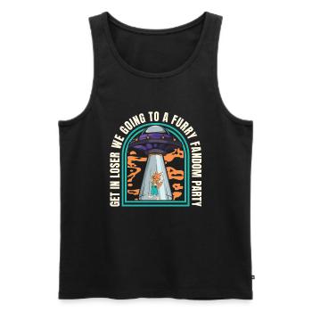 Furry Fandom Fursuits Raumschiff - Männer Premium Bio Tank Top - Schwarz - Vorne - Michal (187cm)