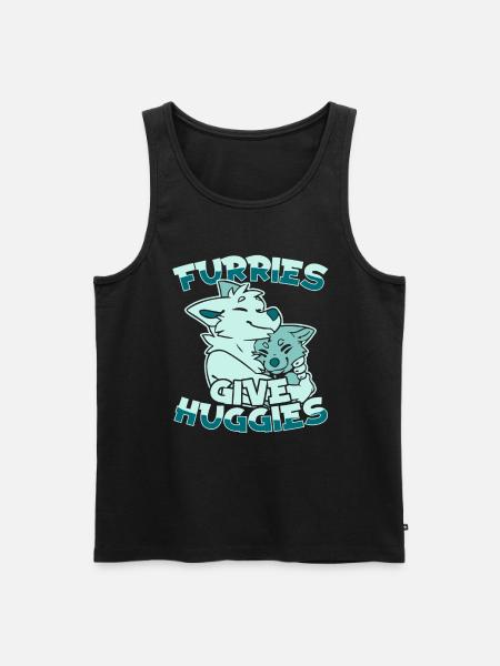 Furry Fandom Fursuits Hug - Men's Premium Organic Tank Top - black