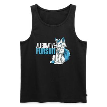 Furry Fandom Fursuits Cool - Débardeur bio Premium Homme - noir - Devant - Michal (187cm)