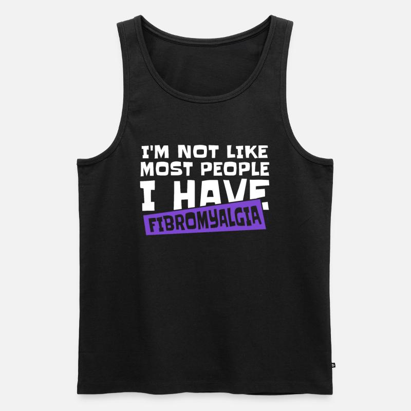 Fibromyalgie Rheuma - Männer Premium Bio Tank Top - Schwarz