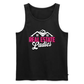 Real estate agent lady - Men's Premium Organic Tank Top - black - Front - Michal (187cm)