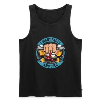 Helicopter Helicopter Beer - Men's Premium Organic Tank Top - black - Front - AI Model Male 178 light (178cm)