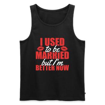 divorce marriage divorced sarcastic - Men's Premium Organic Tank Top - black - Front - Michal (187cm)