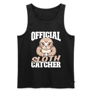 Sloth Funny Sloth Baseball - Débardeur bio Premium Homme - noir - Devant - Michal (187cm)