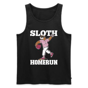Faultier Faultier Baseball - Männer Premium Bio Tank Top - Schwarz - Vorne - AI Model Male 178 light (178cm)