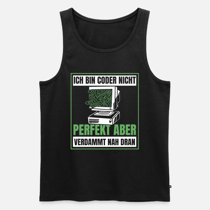 Entwickler Coder Programmierer Humor - Männer Premium Bio Tank Top - Schwarz