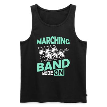 Fanfahrenzug Spielmannszug Modus An - Männer Premium Bio Tank Top - Schwarz - Vorne - AI Model Male 178 light (178cm)