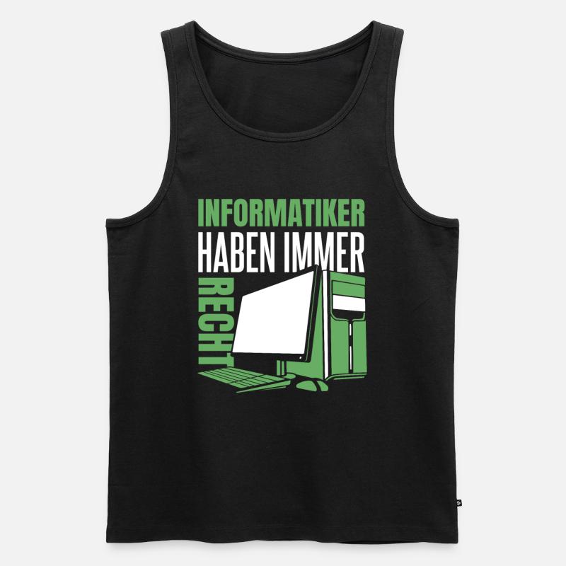 Entwickler Coder Programmierer Computer - Männer Premium Bio Tank Top - Schwarz