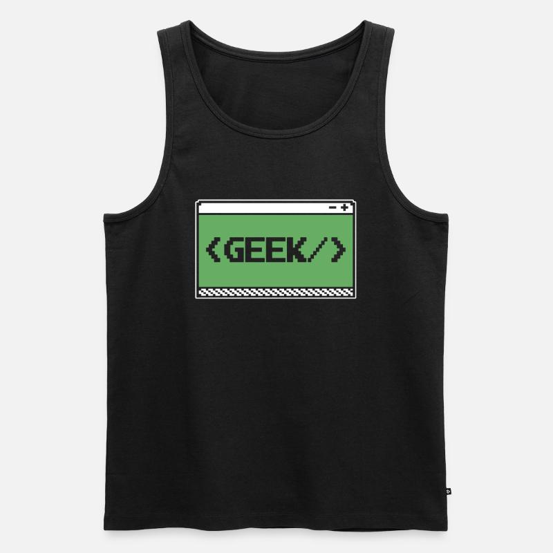 Développeur Coder Programmeur Geek - Débardeur bio Premium Homme - noir
