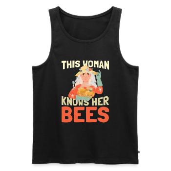 Beekeepers, beekeepers - Men's Premium Organic Tank Top - black - Front - AI Model Male 178 light (178cm)