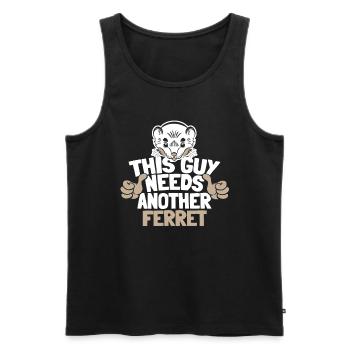 Frettchen Iltis Witzig - Männer Premium Bio Tank Top - Schwarz - Vorne - Michal (187cm)