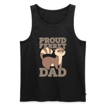 Papa putois furet - Débardeur bio Premium Homme - noir - Devant - Michal (187cm)