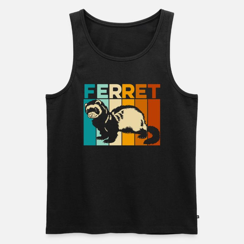 Frettchen Iltis - Männer Premium Bio Tank Top - Schwarz