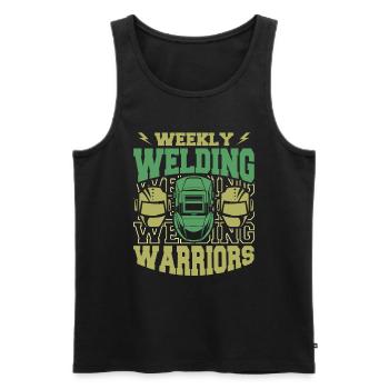 Welder Locksmith Witty - Men's Premium Organic Tank Top - black - Front - Michal (187cm)