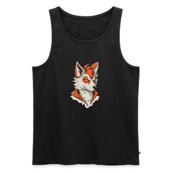 Furry Fandom Fursuits - Débardeur bio Premium Homme - noir - Devant - AI Model Male 178 light (178cm)