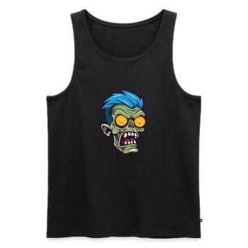 Zombie Halloween Cool - Männer Premium Bio Tank Top - Schwarz - Vorne - Michal (187cm)