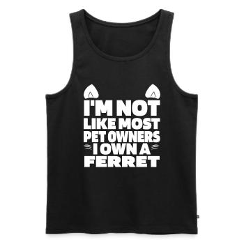 Frettchen Iltis - Männer Premium Bio Tank Top - Schwarz - Vorne - Michal (187cm)