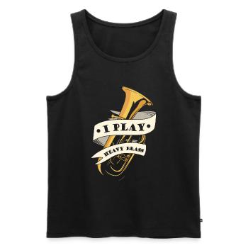 Fanfare procession tuba - Men's Premium Organic Tank Top - black - Front - AI Model Male 178 light (178cm)