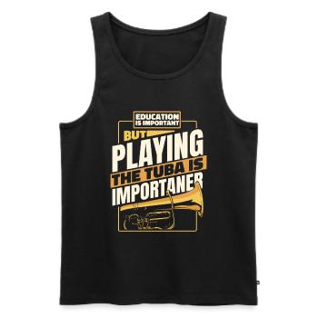 Fanfare procession tuba - Men's Premium Organic Tank Top - black - Front - AI Model Male 178 light (178cm)