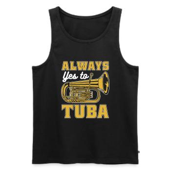 Fanfare procession tuba - Men's Premium Organic Tank Top - black - Front - AI Model Male 178 light (178cm)