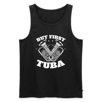 Fanfare procession tuba - Men's Premium Organic Tank Top - black - Front - AI Model Male 178 light (178cm)