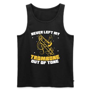 Spielmannszug Posaune Lustig - Männer Premium Bio Tank Top - Schwarz - Vorne - Michal (187cm)