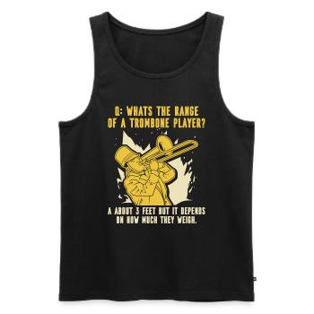 Spielmannszug Posaune Lustig - Männer Premium Bio Tank Top - Schwarz - Vorne - Michal (187cm)