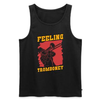 Spielmannszug Posaune Lustig - Männer Premium Bio Tank Top - Schwarz - Vorne - Michal (187cm)
