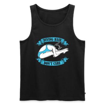 Diving Diving Funny - Men's Premium Organic Tank Top - black - Front - AI Model Male 178 light (178cm)