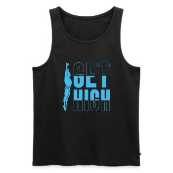 Diving Diving Sarcastic - Men's Premium Organic Tank Top - black - Front - AI Model Male 178 light (178cm)