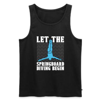 Turmspringen Turmspringer - Männer Premium Bio Tank Top - Schwarz - Vorne - AI Model Male 178 light (178cm)