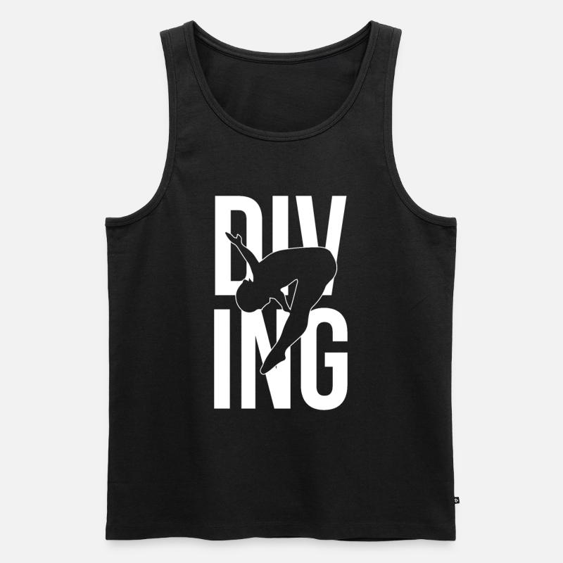 Turmspringen Turmspringer - Männer Premium Bio Tank Top - Schwarz