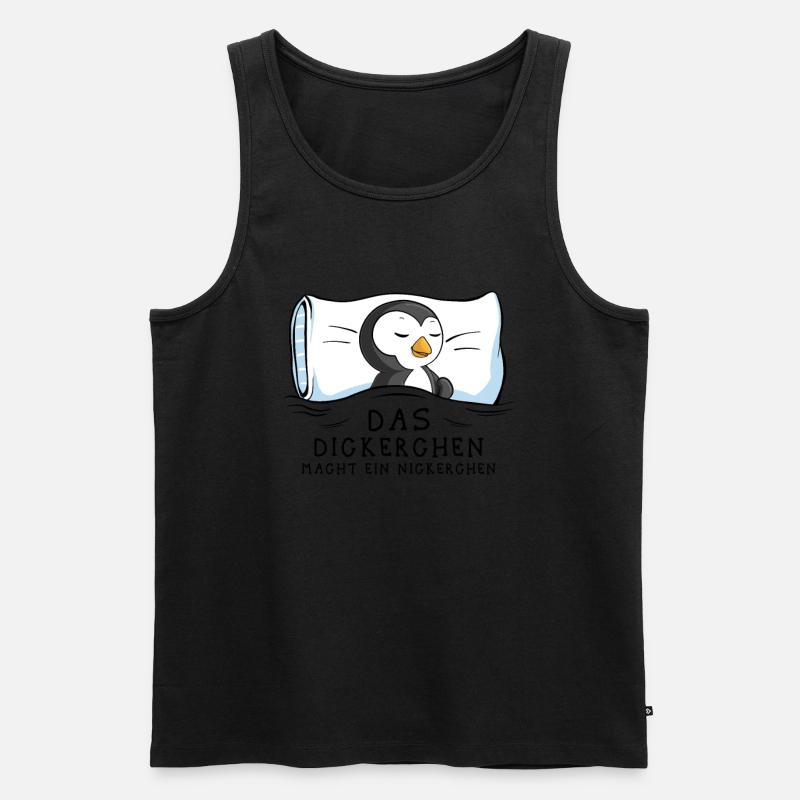 Dickerchen macht Nickerchen Pinguin - Männer Premium Bio Tank Top - undefined