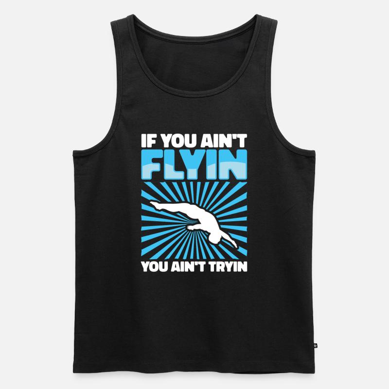Turmspringen Turmspringer Witzig - Männer Premium Bio Tank Top - Schwarz
