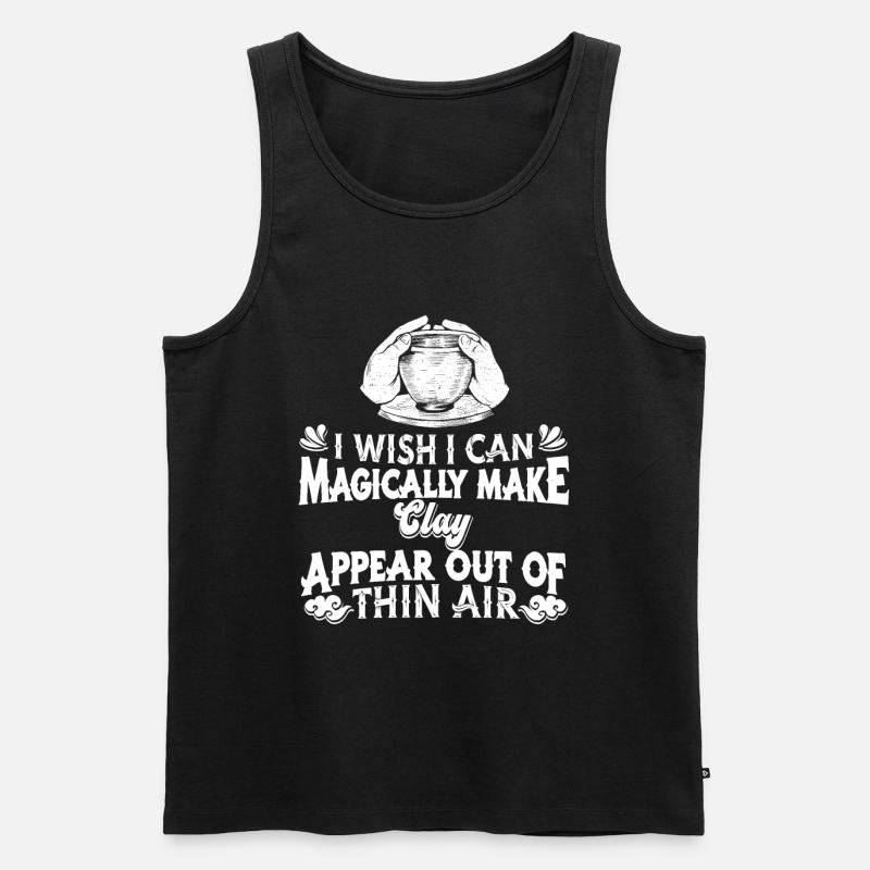 Töpfern Lustig - Männer Premium Bio Tank Top - Schwarz