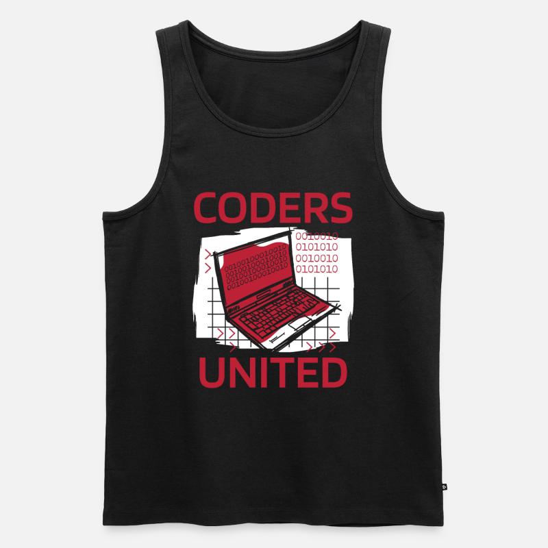 Entwickler Coder Programmierer Laptop - Männer Premium Bio Tank Top - Schwarz