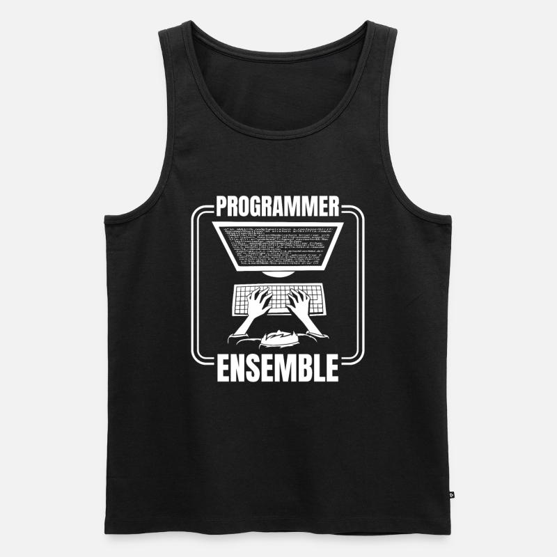 Entwickler Coder Programmierer Computer - Männer Premium Bio Tank Top - Schwarz