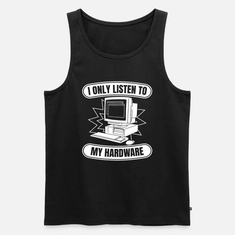 Entwickler Coder Programmierer Hardware - Männer Premium Bio Tank Top - Schwarz